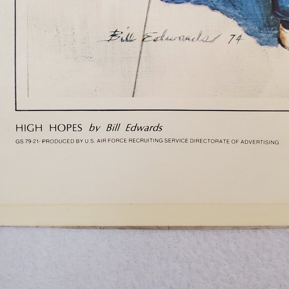 US AIR FORCE Vintage 1979 Government Recruiting Advertising War Art Poster 23x17 - Picture 10 of 12